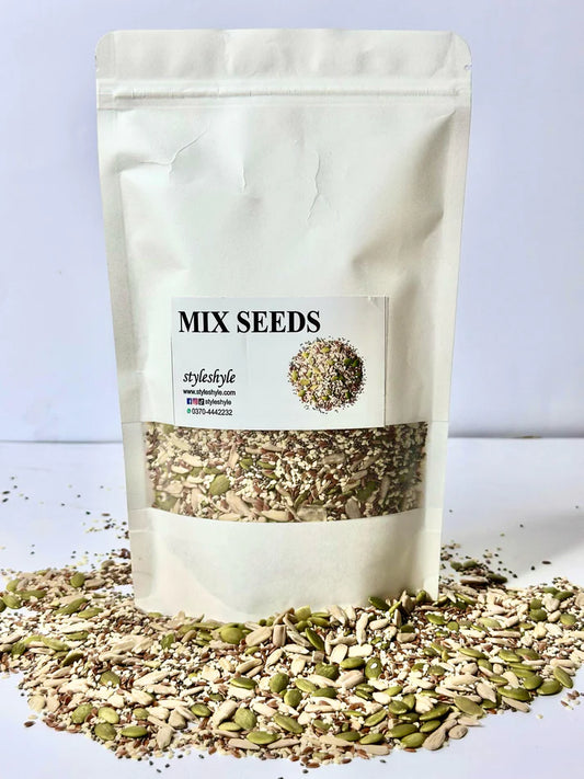 ﻿STYLE SHYLE  Mix Seeds  8 reviews Regular priceRs.2,299.00 PKR Size 950 گرام 500 گرام 500 گرام x 2 pack